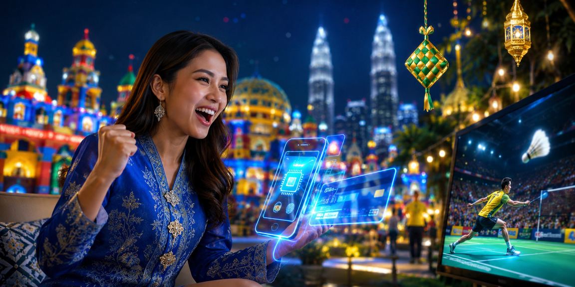 Wanita berbusana tradisional Malaysia di kawasan kasino hiburan
